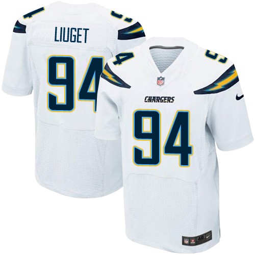 Men's Elite Corey Liuget Nike Jersey White Road - #94 NFL Los Angeles Chargers